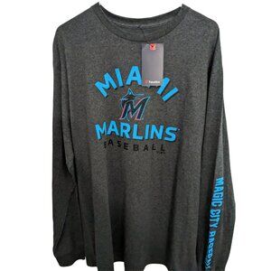 Miami Marlins Gray Long Sleeve T-Shirt XL NWT, Magic City Baseball Sleeve